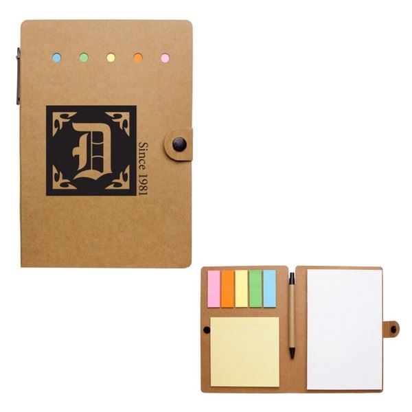 SH1351 Large Snap Notebook With Desk Essentials And Custom Imprint